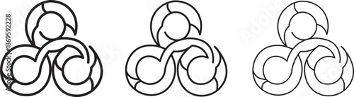  Solution multiple style icons set. Flat vector illustration set