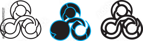  Solution multiple style icons set. Flat vector illustration set