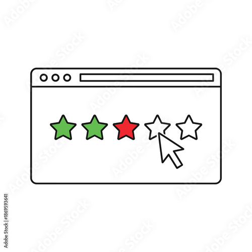 Rating system on website Vector
