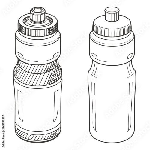 Minimalistic Water Bottle Design for Infographics and Scientific Data Visualization