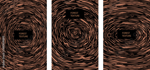  Elegant wood texture with golden rings and organic patterns. 