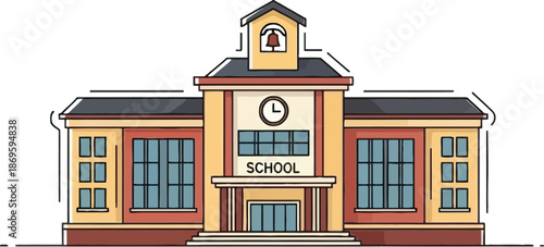 School Building Architecture Exterior Design.