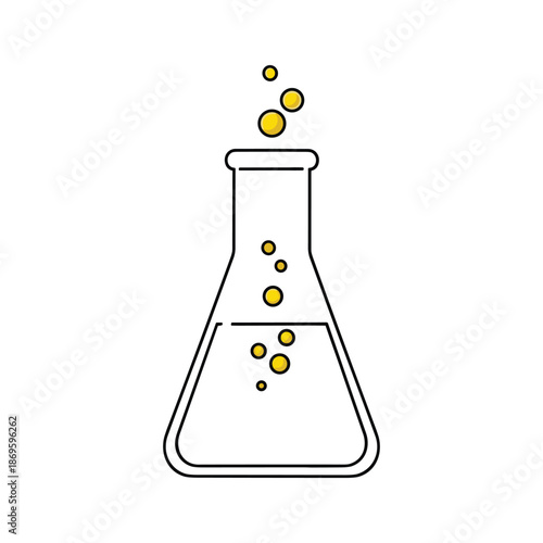 Bubbles in a flask Vector