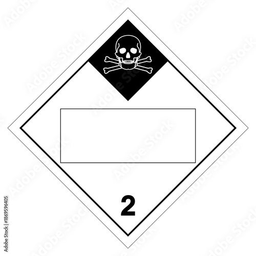 Blank Inhalation Hazard Class 2 Symbol Sign, Vector Illustration, Isolate On White Background, Label.EPS10