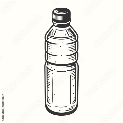 Hydration Tracker Icon with Water Bottle Vector Graphic for Daily Health