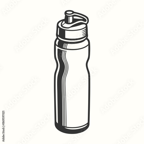 Health and Fitness Water Bottle Icon for Diet and Nutrition