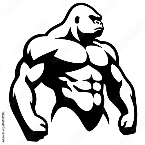 Gorilla muscle silhouette