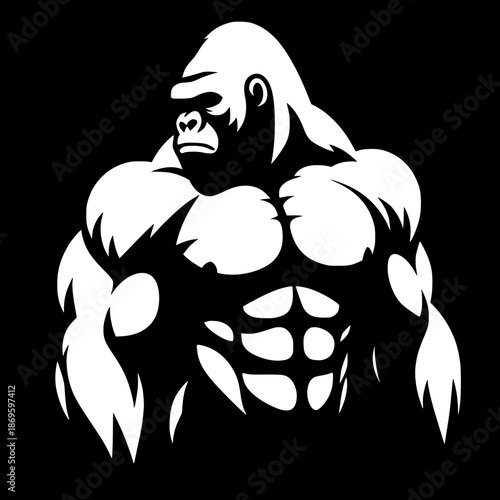 Gorilla muscle silhouette