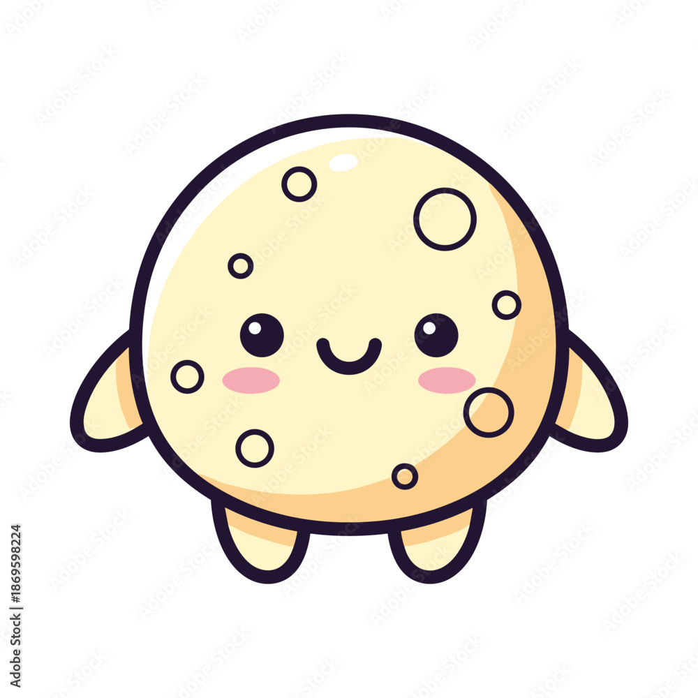 Fototapeta premium Adorable Cartoon Cookie Character Illustration