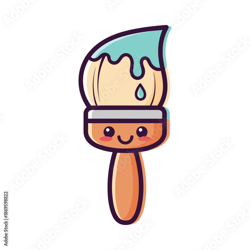 Paint Brush Cartoon Illustration