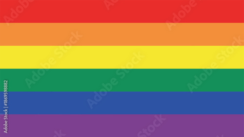 Rainbow pride flag background with six colorful horizontal stripes for LGBTQ community celebration, diversity, equality, inclusion, and human rights awareness symbol.