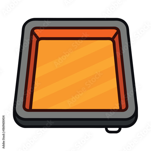 Baking sheet isolated on white background. 