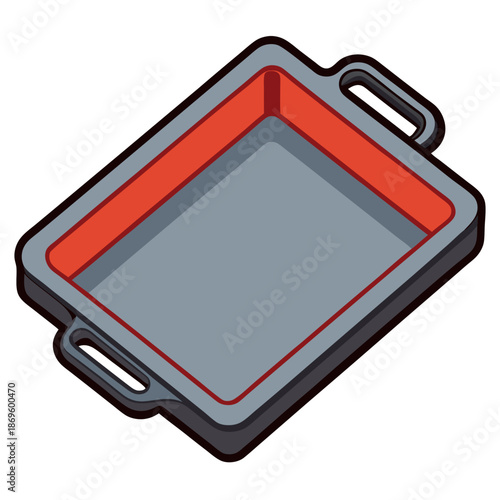 Baking sheet isolated on white background. 