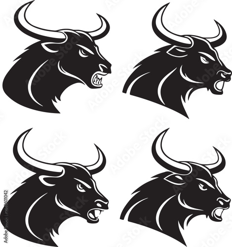 Bull Head Logo Collection – Large Icons