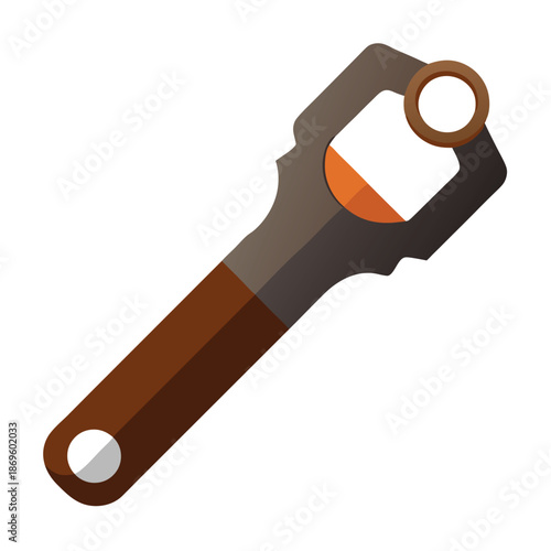 Bottle opener isolated on white background. 