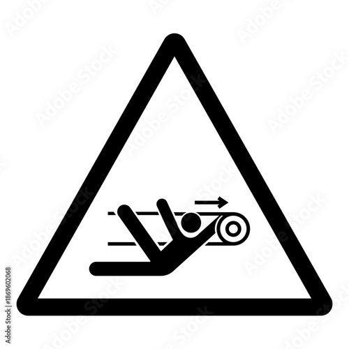 Warning Nip Hazard Symbol Sign ,Vector Illustration, Isolate On White Background Label.EPS10