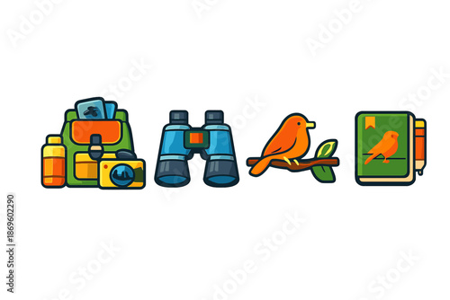 Birdwatching Gear and Icons