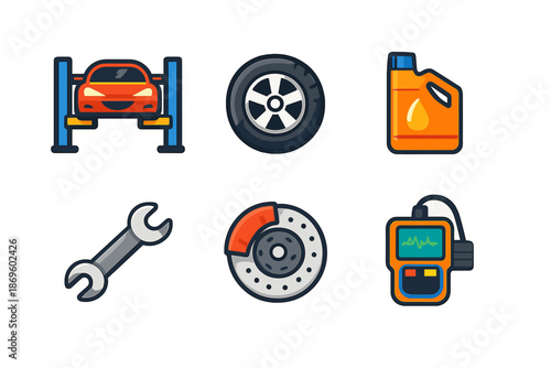 Car Repair Icons Set