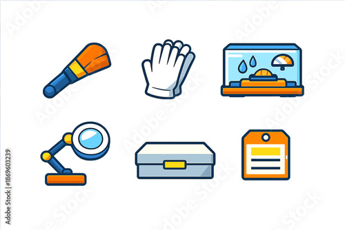 Scientific Laboratory Equipment Icons