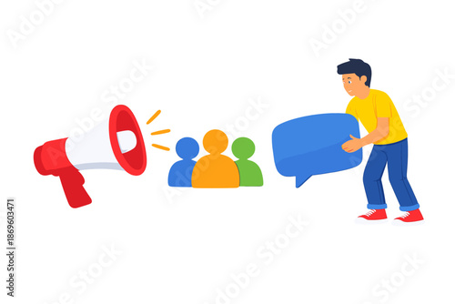 Illustration of communication and outreach