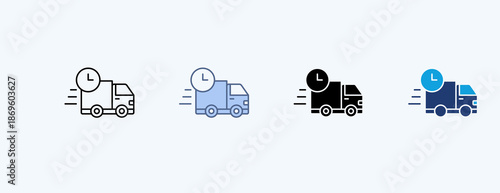 Delivery Multiple Icon Illustration Vector