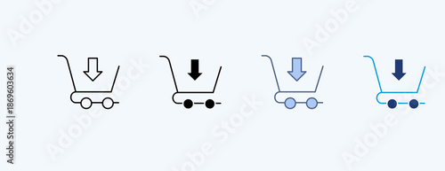 Add To Cart Multiple Icon Illustration Vector