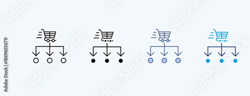 Distribution Multiple Icon Illustration Vector