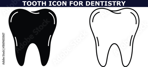 A graphic illustration of tooth icons for dentistry and medical use
