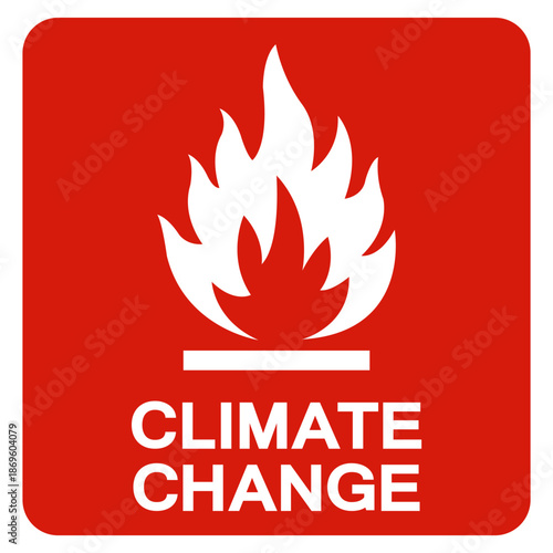 Climate Change Symbol Sign, Vector Illustration, Isolated On White Background Label.EPS10