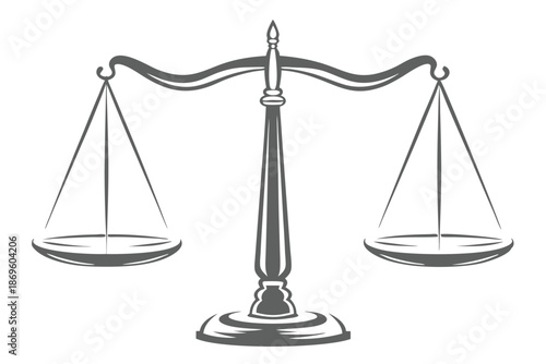 Minimalist Black and White Weighing Scale Icon for Fitness and Diet Tracking