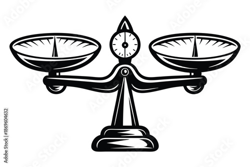 Classic Bathroom Weight Scale Icon Vector for Weight Loss and Obesity Awareness