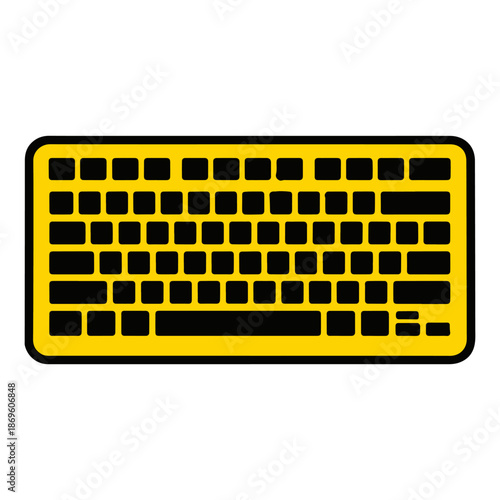keyboard sticker vector on a white background
Colored vector sticker on a white background