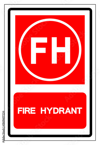 Fire Hydrant Symbol Sign, Vector Illustration, Isolate On White Background Label. EPS10