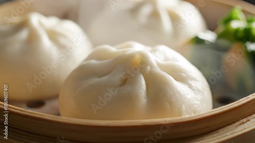 Wallpaper Mural Delicious freshly steamed fluffy white baozi or mantou buns served hot in a traditional bamboo steamer showcasing authentic Asian culinary traditions and a healthy savory meal option perfect for brea. Torontodigital.ca