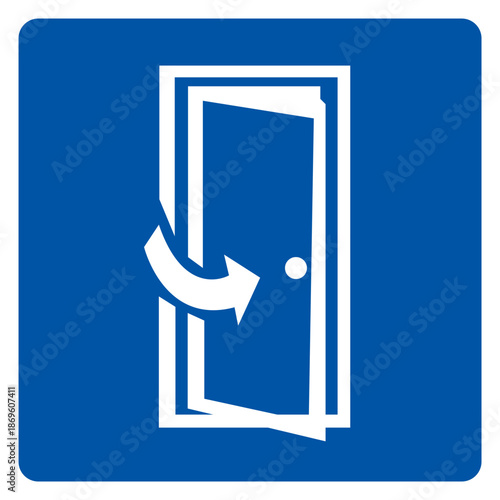 Keep Door Closed Symbol Sign, Vector Illustration, Isolate On White Background Label .EPS10