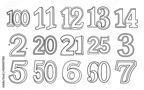 Musical Instruments and Art Icon Set, Creative Hobby Line Art Design for Music School Coloring