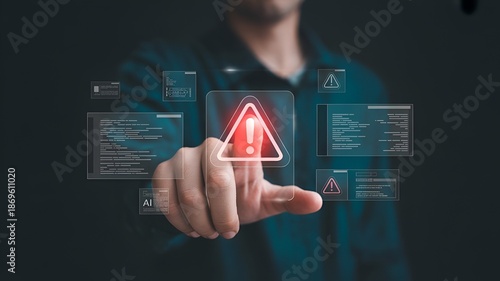 Cybersecurity System Alert and Digital Warning Interface