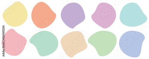 Blob shapes colorful collection vector design elements isolated. Abstract stains shape vector set. Abstract colorful paint blob icon set with organic shapes . 