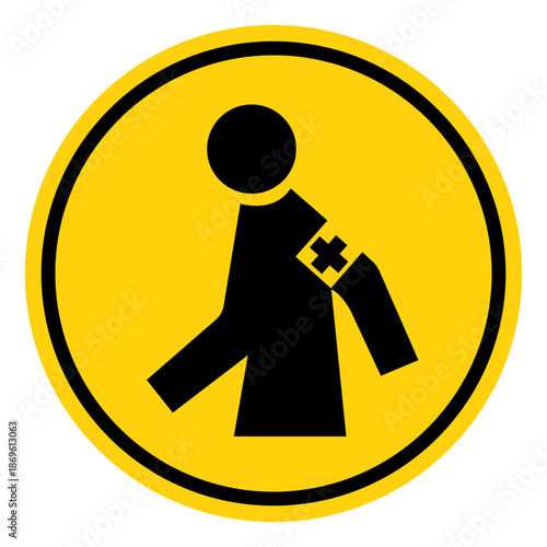 Manned First Aid Station Symbol Sign, Vector Illustration, Isolate On White Background Label. EPS10