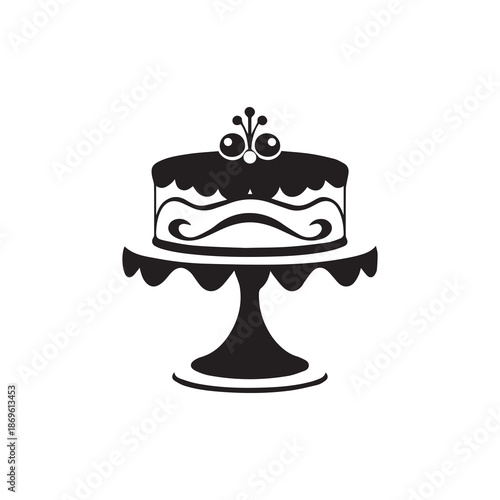 Cake collection flora design vector art.