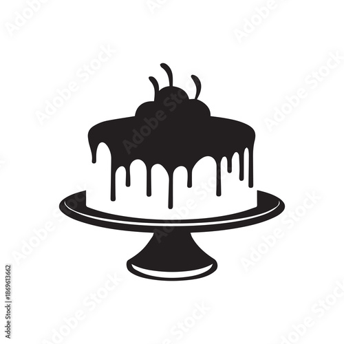 Cake collection flora design vector art.