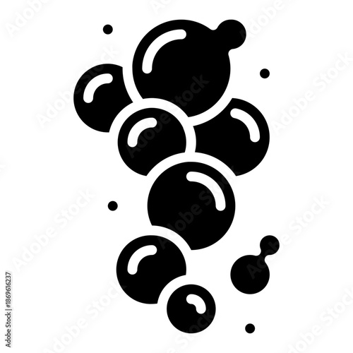 Underwater bubbles. This is a vector single icon with a solid style. It is suitable for various purposes, including website design, mobile app design, and logo design.