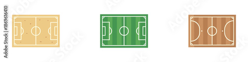 Soccer, football field icon. Vector Illustration. EPS 10