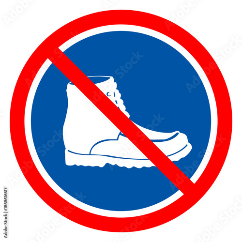 Closed Toe Shoes Required Symbol Sign, Vector Illustration, Isolate On White Background Label .EPS10
