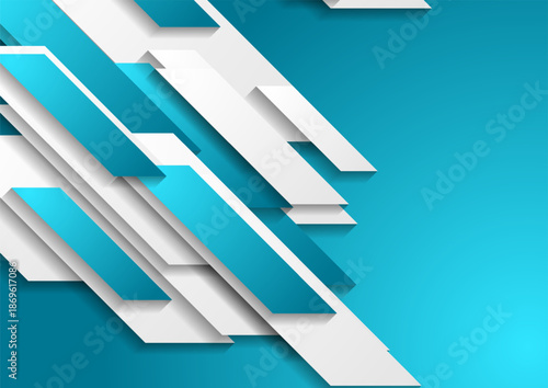 Grey and blue tech geometric minimal abstract background. Vector corporate design