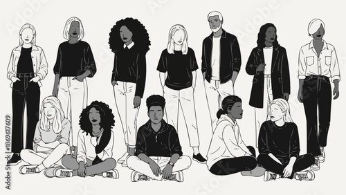 silhouettes of people