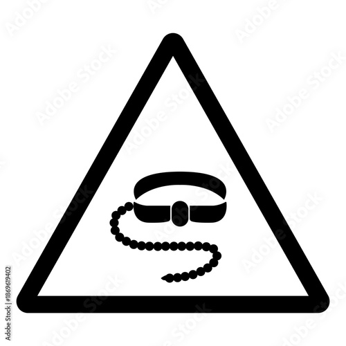 Safety Harness and Lifeline Symbol Sign, Vector Illustration, Isolate On White Background Label.EPS10