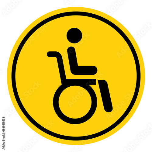 Wheel Chair Hospital Symbol Sign, Vector Illustration, Isolate On White Background Label. EPS10