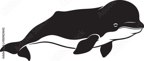 Stylizedsilhouetteofswimmingorcawhale