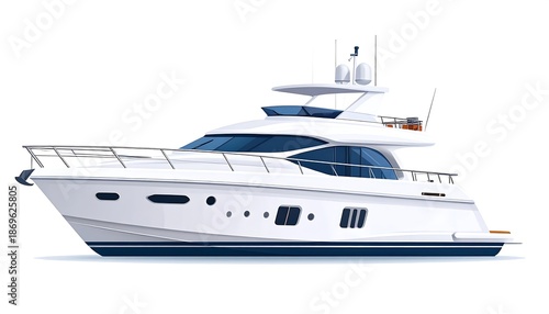 Luxury Yacht on the Water - A Sleek and Modern Vessel.